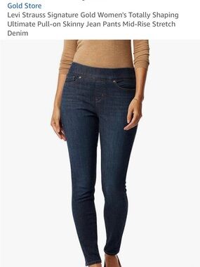 Levi's Women's Blue Rhythm Skinny Pull-On Jeans - Dark Blue Denim